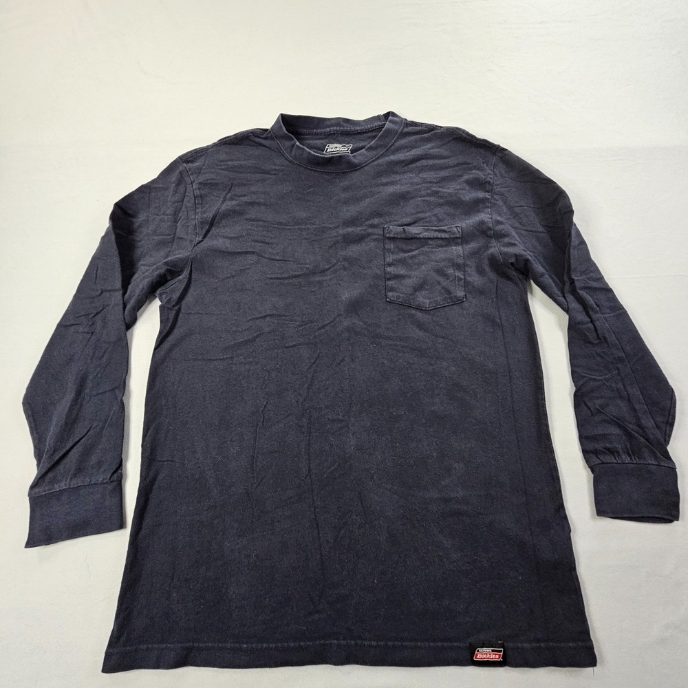 Genuine Dickie's Blue Long Sleeve Cotton Pocket T-Shirt Men's L